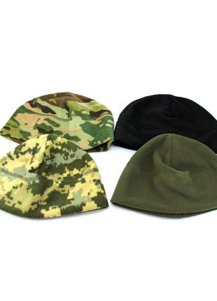 Тактическая шапка зимняя флисовая черная турция зсу под шлем военная всу