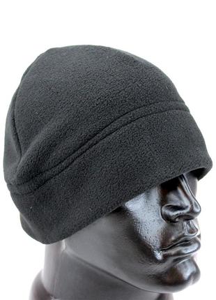 Тактическая шапка зимняя флисовая черная турция зсу под шлем военная всу