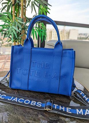 Сумка женская марк джейкобс синий шопер marc jacobs tote bag мини