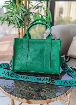 Сумка женская марк джейкобс шопер зеленый marc jacobs tote bag мини