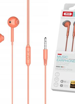 Наушники с микрофоном xo ep28 оранжевые
