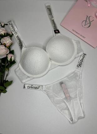 Комплект victoria's secret 18870 білий kk056