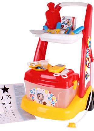 Дитячий набір маленького лікаря технок-6504. червоний 54.5х37х37 см.