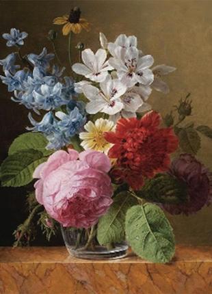 Алмазная вышивка. картина на подрамнике  цветочный букет. худ. jan frans van dael, размер 20х30 см