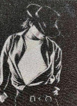 Алмазна вишивка. картина на підрамнику "майкл джексон", 40х50см