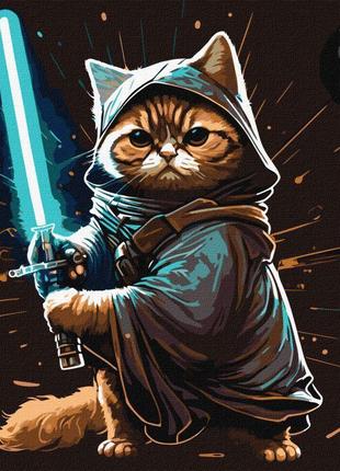 Картина по номерам "кот-воин ©pravda.dmtr", 40х40см