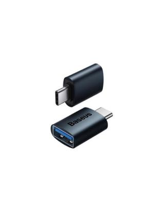 Адаптер baseus ingenuity series mini otg adaptor type-c to usb-a 3.1 blue