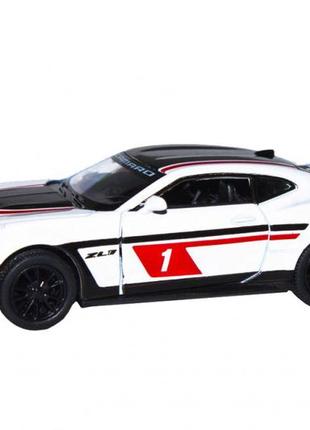 Дитяча модель машинки chevrolet camaro zl1 2017 kinsmart kt5399fw інерційна, 1:38  white