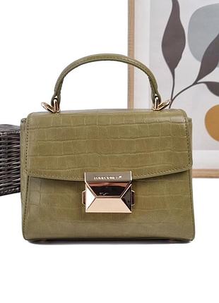 Женская сумка кросс-боди экокожа оливковый арт.cm7115 olive davidjones франція