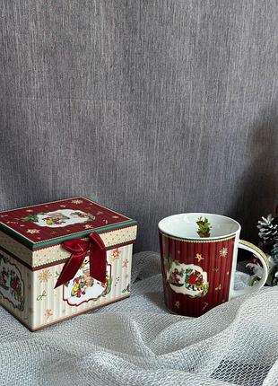 Чашка новорічна magic christmas фарфорр у подарунковій коробці 340мл
