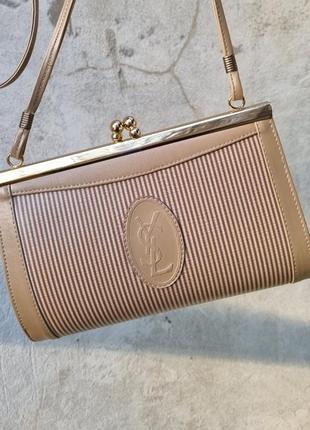 Сумка yves saint laurent, сумка ysl, сумочка ридикюль, сумочка поцілунок, вінтажна сумка, сумка вінтаж ysl