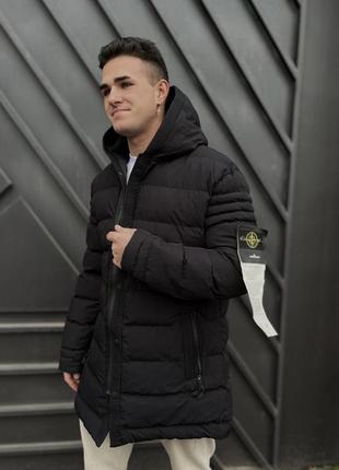 Чоловічий зимовий пуховик Stone island/стон айденд