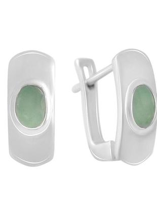 Серебряные серьги silverthin с натуральным изумрудом 0.8ct (2140726)