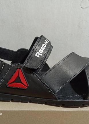 Черные кожаные reebok мужские летние сандали найк большого размера