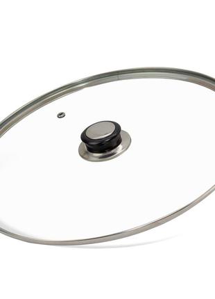Кришка скляна з металевим обідком ø 30 см