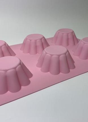 Форма для випікання кексів і мафінів силіконова на 6 шт.