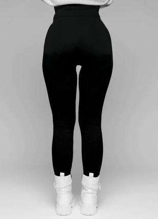 Вагітним утеплені лосини трикотаж на хутрі