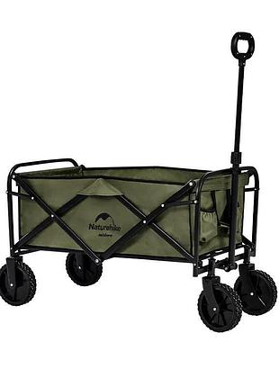 Складная коляска от naturehike nh19pj001, темно-зеленого цвета.