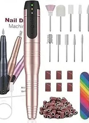 Електричний дриль для нігтів daika, бездротовий акумуляторний електричний дриль для нігтів електричні пилочки для нігтів