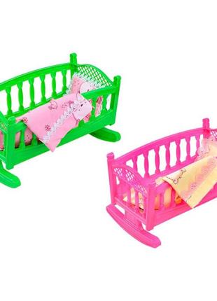 "ліжечко колиска мале з постіллю" арт 006/7, набір дитячий, bamsic