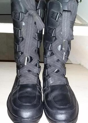 Timberland-кожаные теплые сапоги р.37 (23 см)