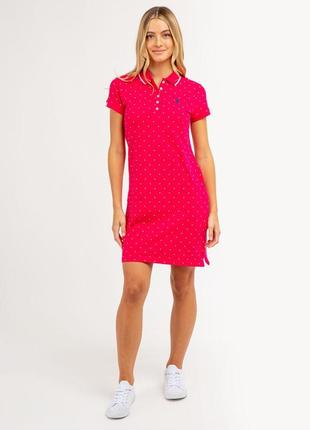 Сукня-поло u.s. polo assn. dot polo dress xs фуксія
