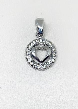 Кулон серебряный "сердце" 1,26 г