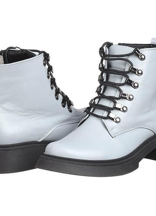 Жіночі блакитні шкіряні черевики best vak 10018