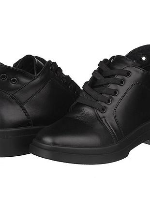 Черевики жіночі laso 301 шкіряні чорні