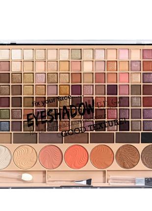 Палітра для макіяжу тіні хайлайтер рум'яна бронзер dodo girl d4085, а