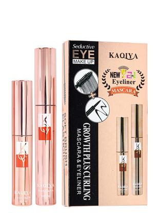 Тушь для ресниц с подводкой в наборе kaqiya mascara&eyeliner
