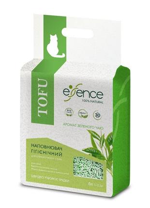 Соєвий наповнювач для котячого туалету essence tofu з ароматом зеленого чаю 6л