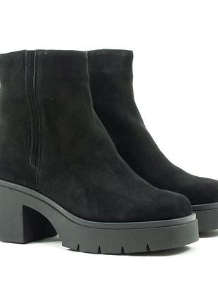 Черевики жіночі зимові замшеві чорні vilansi v7990 black vel 41 розмір