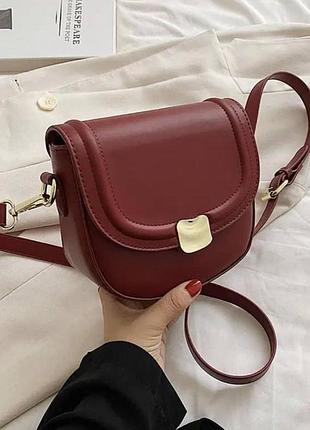 Сумка кросбоді жіноча shein якісна червона з екошкіри та шкірозамінника сумочка з регульованим ремінцем