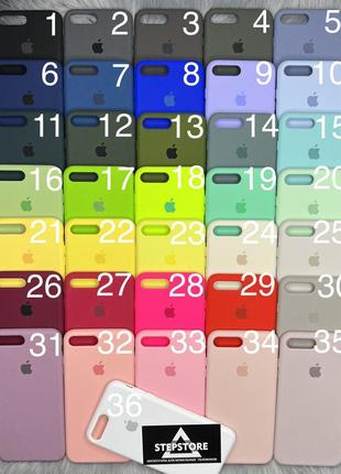 Чохол silicone case full для iphone 7 plus / 8 plus з мікрофіброю закритим низом протиударний силікон чорний