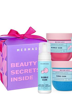 Подарунковий набір косметики для тіла mermade bubble gum party для жінок, 4 засоби