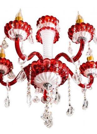 Люстра кришталева підвісна, світильник підвісний sunlight на 5 ламп 1015