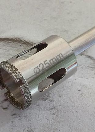 Коронка алмазна по керамограніту 25мм haisser 2712325