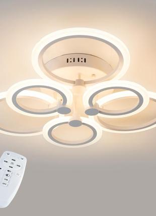 Стельова led люстра, світлодіодний світильник sunlight білий 5333/3+3