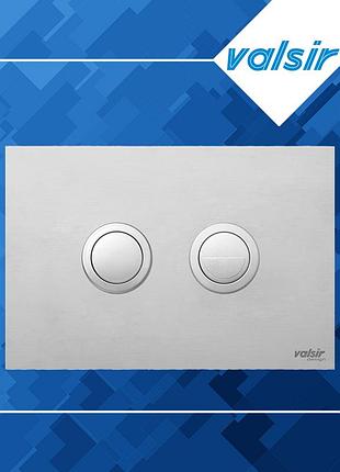 Valsir inox satin клавиша пневматическая матовая панель из нержавеющей стали с круглыми кнопками 215×145×8 мм