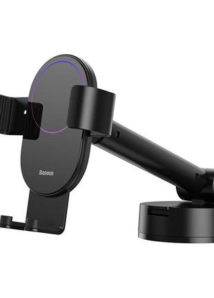 Тримач для мобiльного baseus simplism gravity car mount holder with suction base black