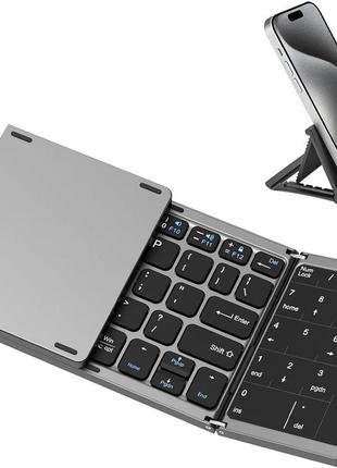 Складная bluetooth-клавиатура moko, складная беспроводная портативная клавиатура с сенсорной панелью