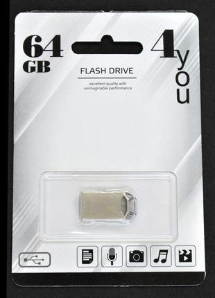 Флеш-накопичувач usb 64gb 4you 110 metal series