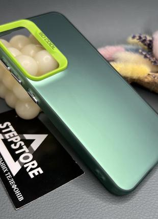 Чохол для samsung s25 матовий переливається з хромованими кнопками протиударний