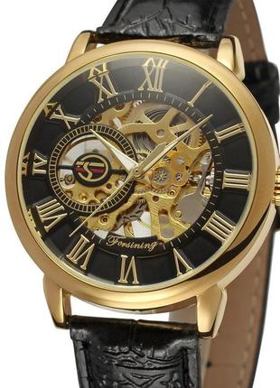 Механические часы forsining rich (black-gold)