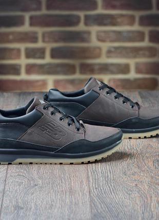 Чоловічі осінні шкіряні кросівки осінь весна new balance, кросівки з натуральної шкіри *95-ч\кор*