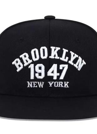 Кепка brooklyn с прямым козырьком унисекс (snapback) brooklyn 19473 фото