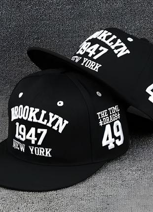 Кепка brooklyn с прямым козырьком унисекс (snapback) brooklyn 19472 фото