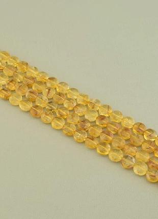 Нитка заготовка для бус браслетів цитрін 38 см. без замка
