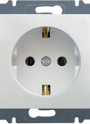 Розетка с заземлением lumina-2 hager белая